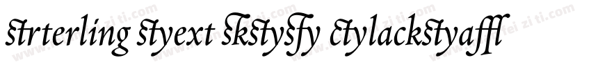 Sterling Text HTF BlackTa字体转换